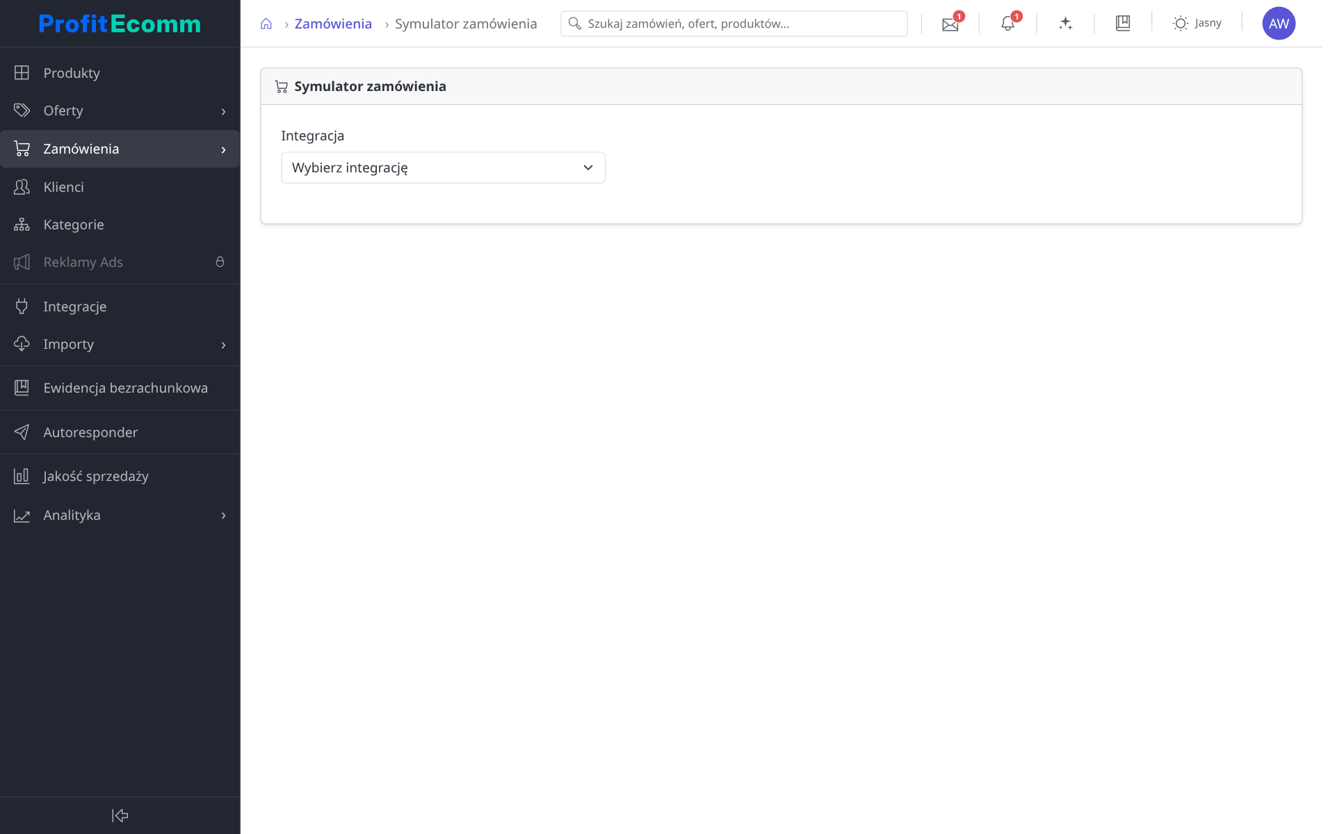 Symulator zamówienia